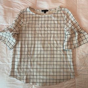 white and black plaid top🤍🖤